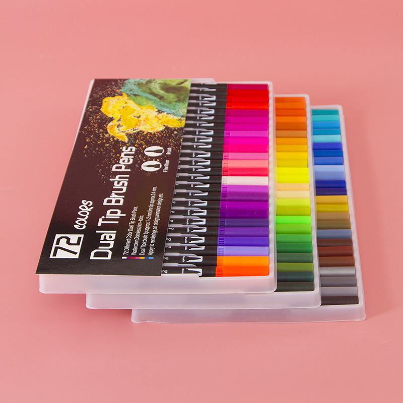Rotulador de acuarela de doble punta de 12-132 colores para arte de cómic y pintura, transfronterizo, en stock