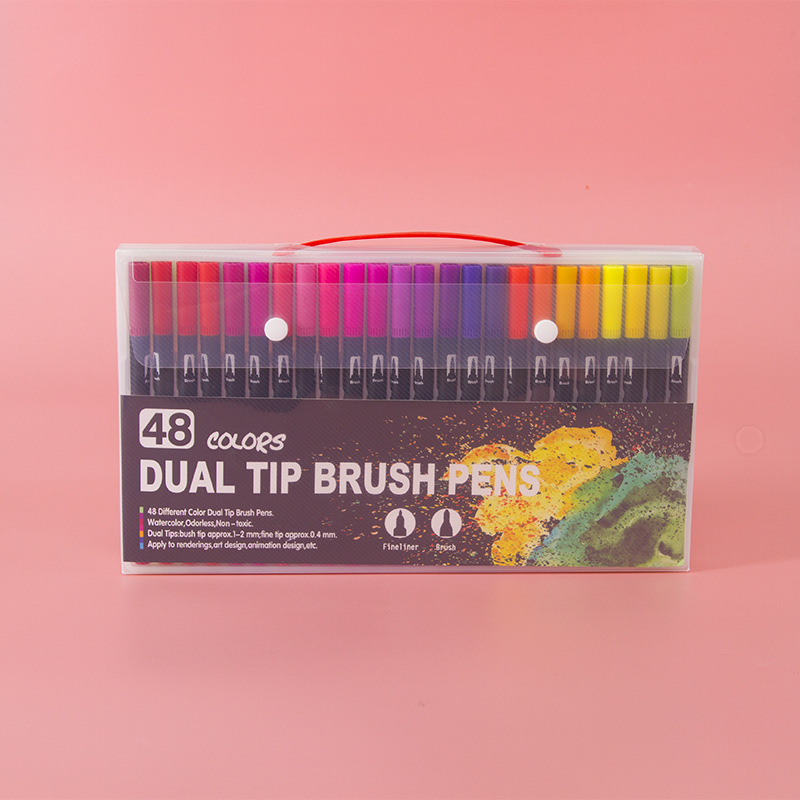 Rotulador de acuarela de doble punta de 12-132 colores para arte de cómic y pintura, transfronterizo, en stock