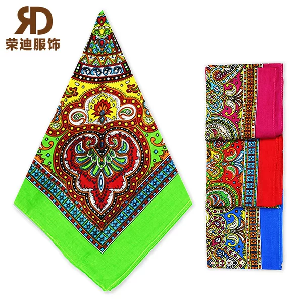 Cross-border manufacturers cashew flower hip-hop square European and American fashion fan hip-hop punk dress wholesale spot headscarf