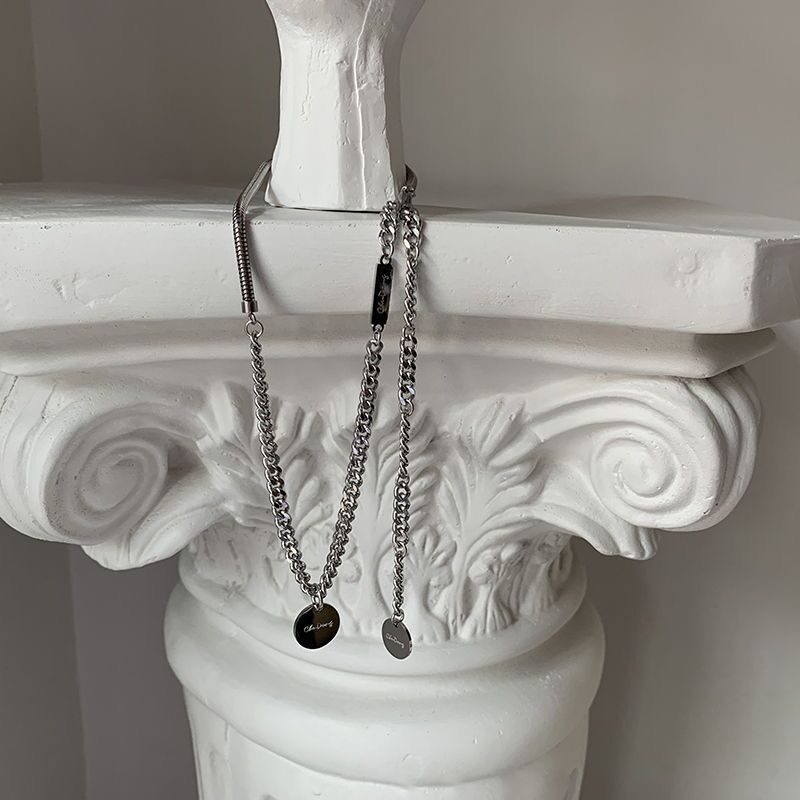 Vintage Necklace For Men Titanium Steel Snake Bone Chain Style_voghion.com