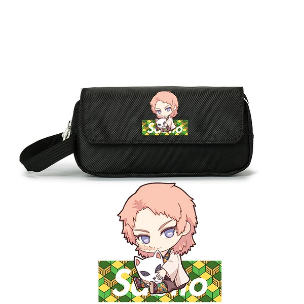 Pen bag black hug sitting rabbit