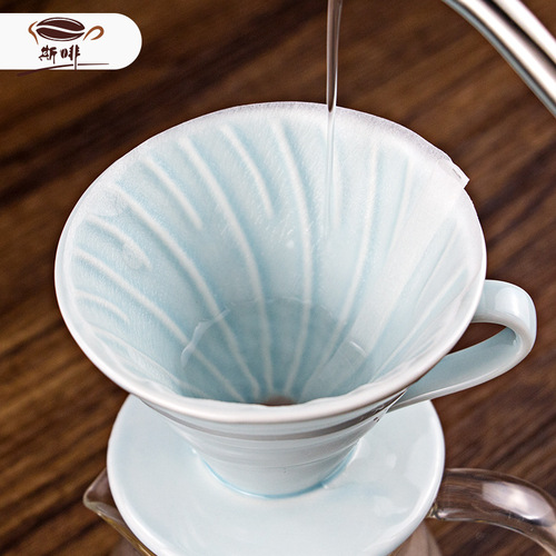 Hand-brewed coffee filter paper V60 wood pulp cone filter paper hand-brewed coffee 2-4 servings filter V02 filter cup 50 sheets