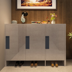 Push-pull door zinc alloy hidden handle invisible black simple versatile built-in wardrobe door drawer sliding door handle