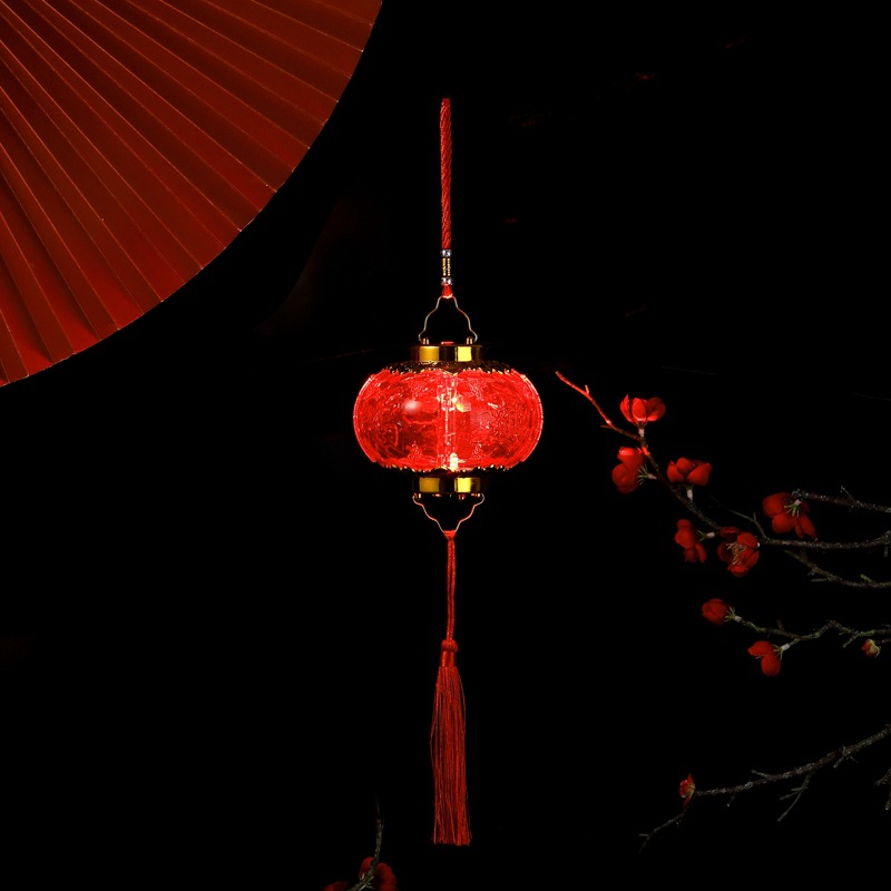 Hong Kong amor primavera Festival linterna luminosa portátil rojo caminar linterna LED pequeño palacio lámpara colgante Año Nuevo decoración suministros