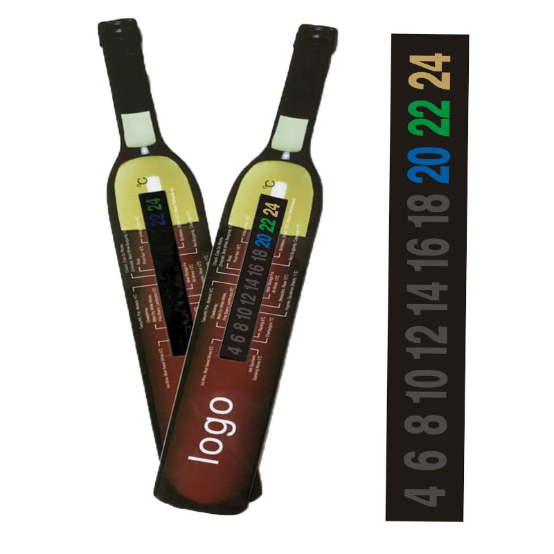Термометр красного вина Наклейка Цифровая Карта измерения цветовой температуры Карта измерения температуры Красного вина