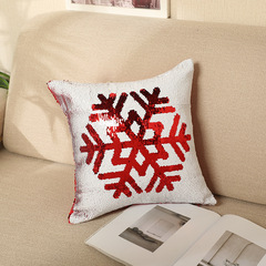 美式鄉村聖誕亮片抱枕套單面歐美熱銷汽車沙發靠枕套創意抱枕套