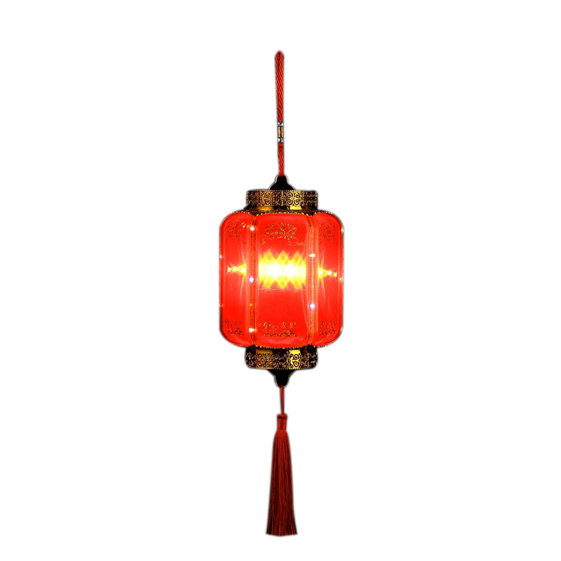 Hong Kong amor primavera Festival linterna luminosa portátil rojo caminar linterna LED pequeño palacio lámpara colgante Año Nuevo decoración suministros