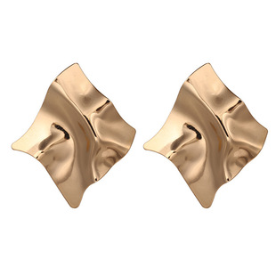 European and American cross-border jewelry personalized exaggerated big earrings foreign trade earrings geometric irregular mirror temperament big earrings for women