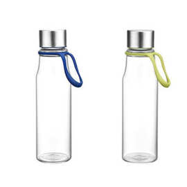 外贸热销创意时尚运动高硼硅玻璃水杯单层玻璃杯方便旅游携带