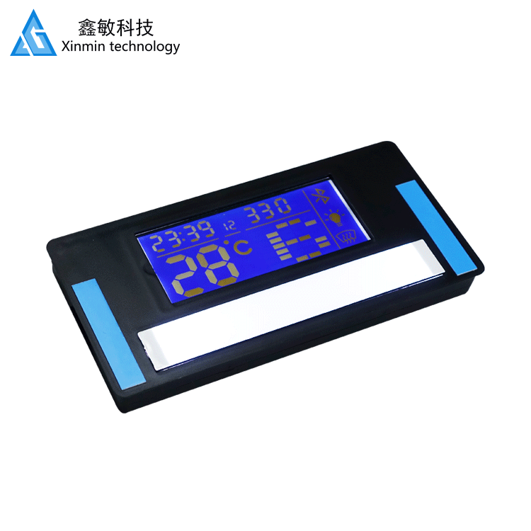 四键大屏时钟显示器 智能浴室镜温度时间蓝屏显示开关