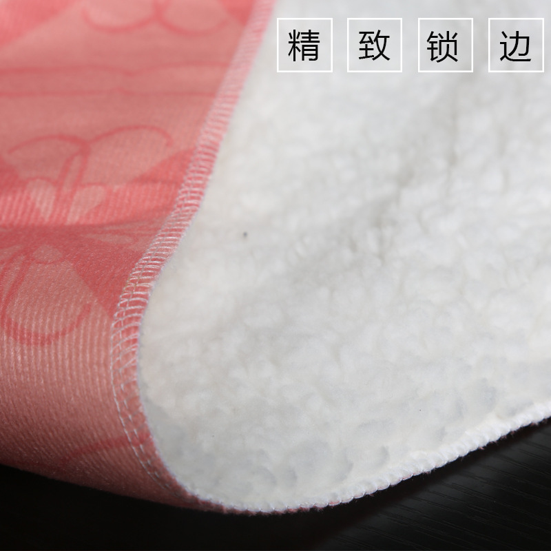 Lana de cordero siesta manta invierno Manta con capucha capa engrosada doble felpa 3D Impresión digital perezoso Manta