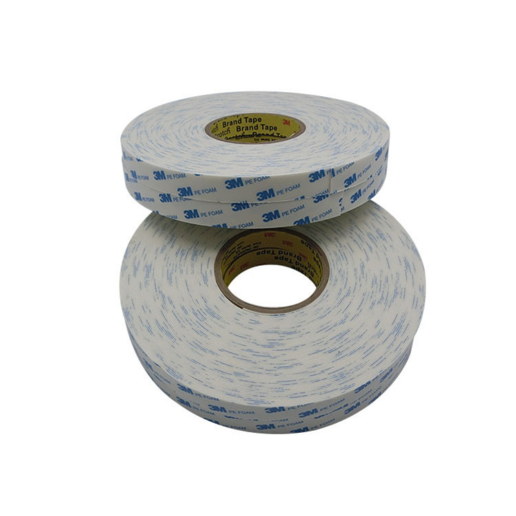 3m1600t无痕PE泡棉挂钩胶 白色高粘耐高温泡沫双面胶现货