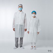 源头一次性无纺布工作服实验服白大褂透气防尘食品工厂车间参观FZ