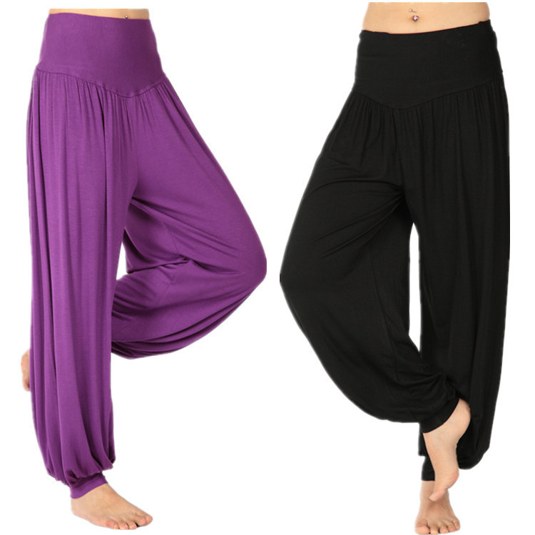 New genuine goods Modal Fitness Comfortable and Generous Loose Yoga Pants Tai Chi Pants Nose Dance Pants Bloomers