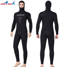 DIVE&SAIL潜水服1.5MM自由潜分体连帽套装户外渔猎打鱼湿式潜水衣