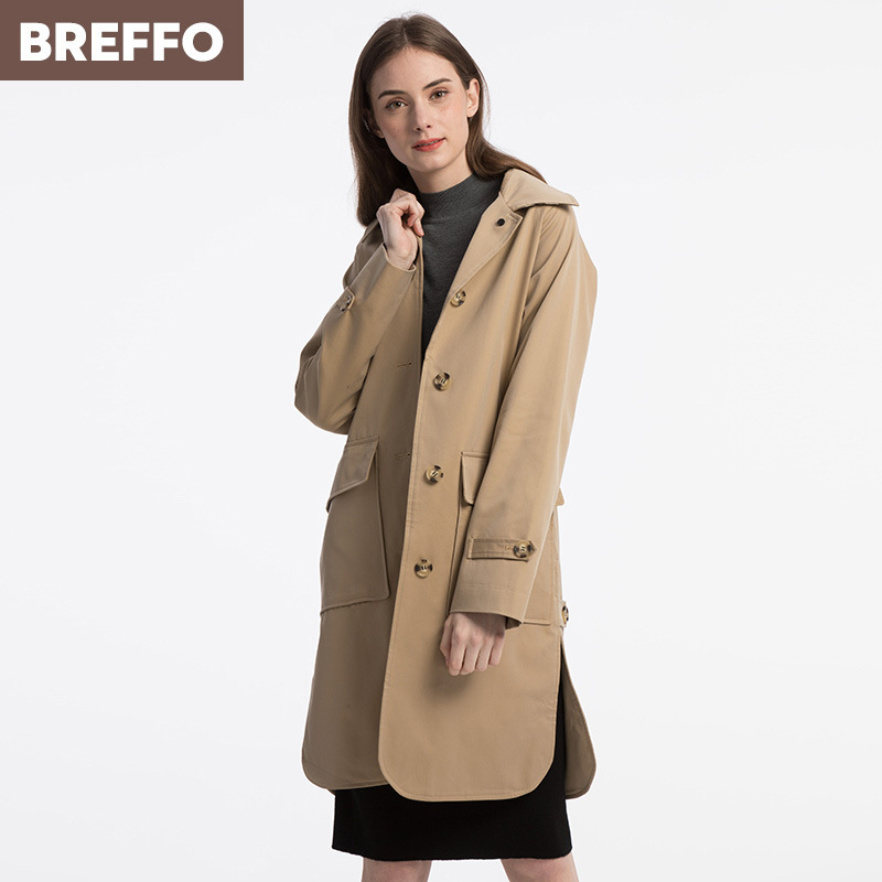 厂家直销棉质风衣布料 优质透气舒适全棉防水大衣面料批发服装