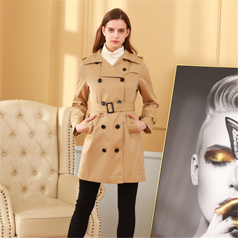 新卡其色全棉三防风衣面料柔滑色织布现货斜纹全棉纯色厂家防泼水