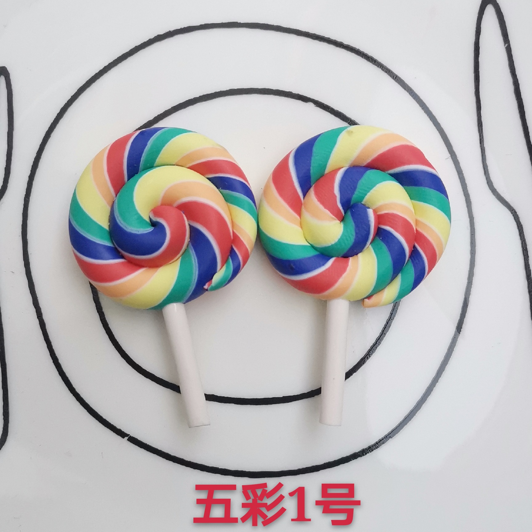 Simulación suave cerámica Lollipop crema teléfono móvil Shell accesorios de los niños tocado océano botella micro paisaje Decoración