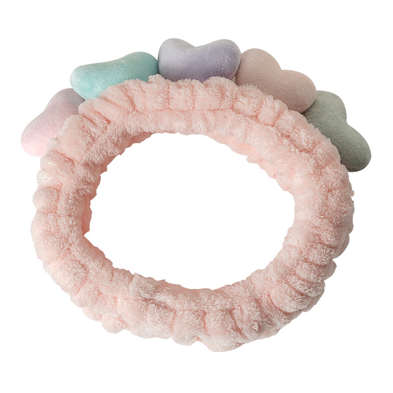 [Entrega de una pieza] Nuevo estilo coreano lindo colorido amor cara lavado pelo banda maquillaje máscara yoga anti-apagado pelo accesorios