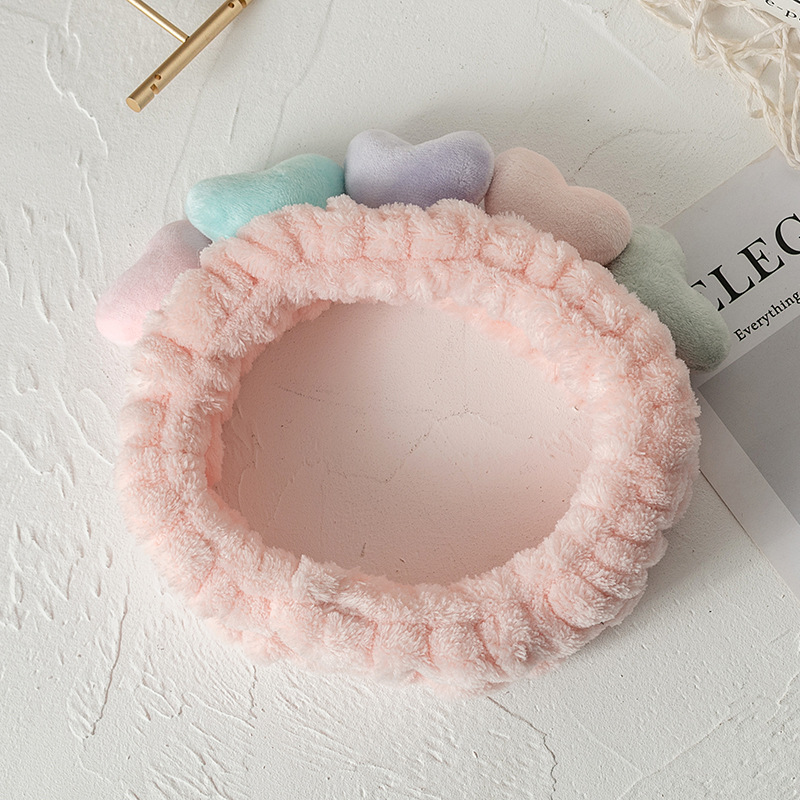 [Entrega de una pieza] Nuevo estilo coreano lindo colorido amor cara lavado pelo banda maquillaje máscara yoga anti-apagado pelo accesorios