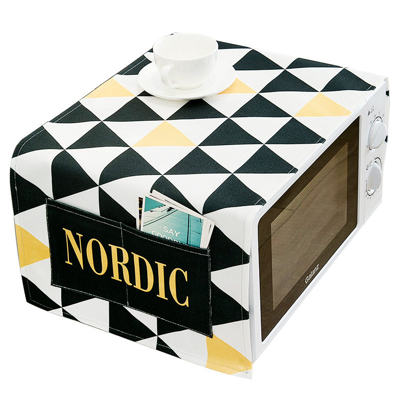 Cubierta del horno de microondas cubierta de polvo de tela cubierta de aceite del horno cubierta de polvo toalla cuadrada estera de toalla cocina hogar entrega de una pieza