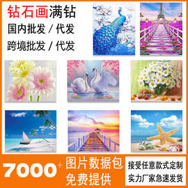 厂家批发5D钻石画满钻方钻圆钻DIY钻石画-任意款式外贸跨境