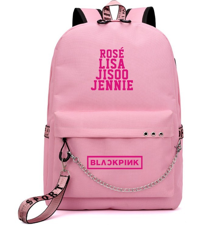 Nueva mochila bolsa de cadena mochila periférica bolsa de deporte estudiante bolsa de color caramelo bolsa de color brillante bolsa de carga USB