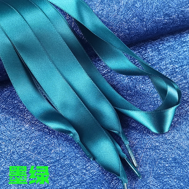 Cinta de encaje satinado color caramelo Satén de poliéster de doble cara Satén de encaje brillante encaje ancho cinta plana encaje