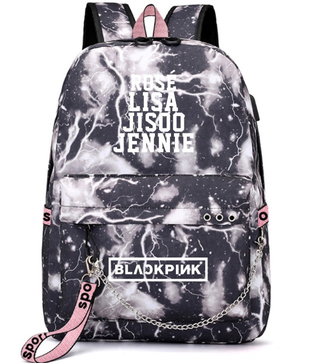 Nueva mochila bolsa de cadena mochila periférica bolsa de deporte estudiante bolsa de color caramelo bolsa de color brillante bolsa de carga USB