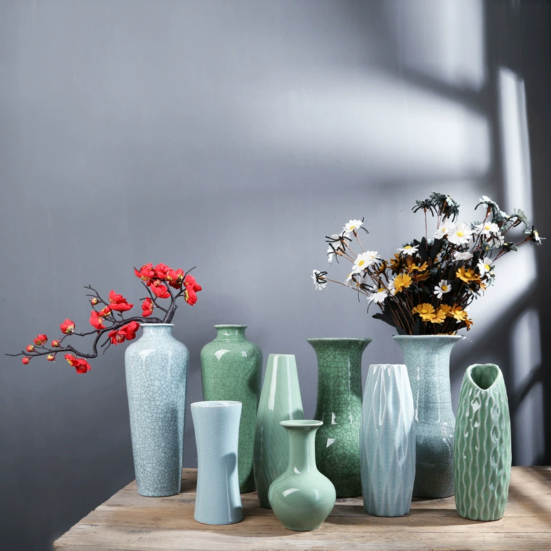 Geyao керамическая ваза украшения гостиная цветок Организация ретро современный новый китайский стиль домашние цветы сушеные цветы входной реквизит