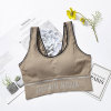 Sports underwear, bra, breast tightener, tank top, Korean style, for running, English letters