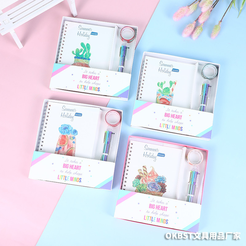 Dibujos animados lindo astronauta color página cuaderno estudiante de la escuela primaria libro traje caja regalo niños Premio Papelería Regalo