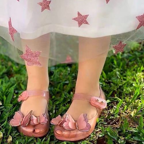 Brazilian children's jelly shoes 2024 new girls princess shoes baby summer children's shoes dance shoes kindergarten sandals