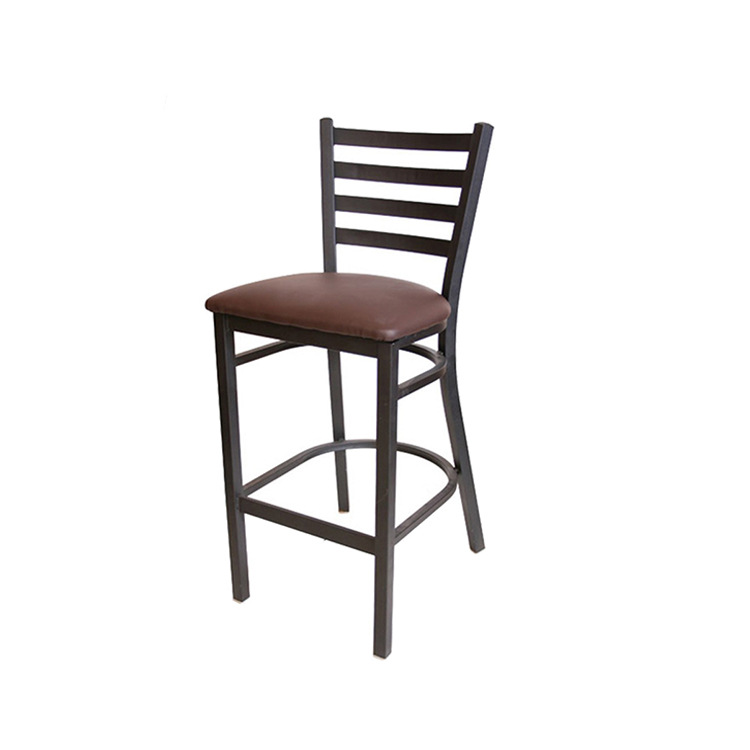 American Industrial Style Iron Ladder Backrest Dining Bar Chair Bar Stool Cafe Milk Tea Shop Bar Chair High Leg
