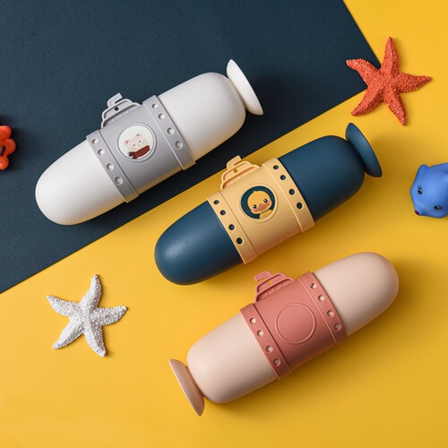 Submarine toothbrush box travel toothbrush storage box portable mouthwash cup cute couple toothbrush set wholesale