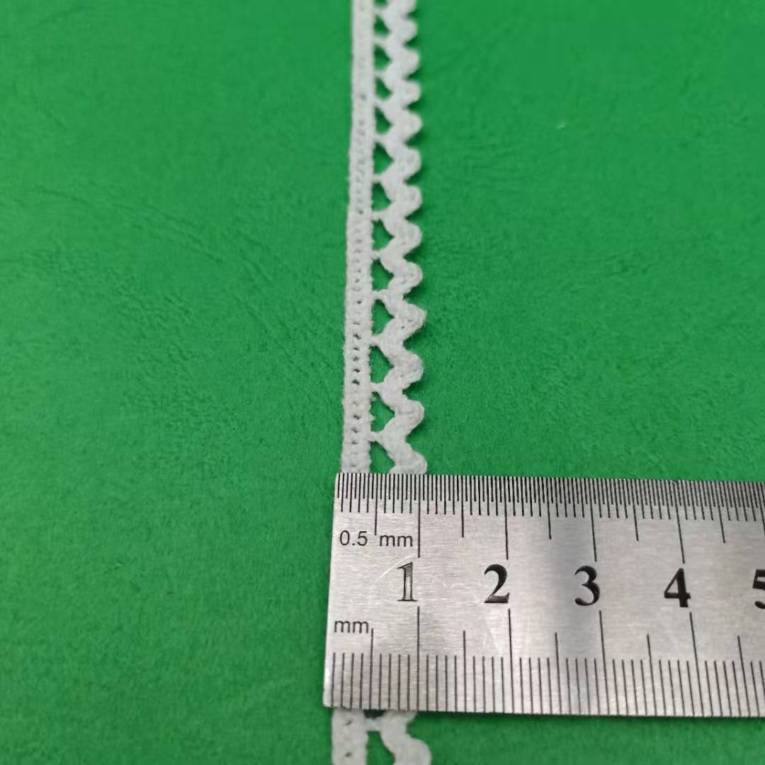 棉线小牙齿狗牙窄边本白漂白花边蕾丝锯齿状服装辅料配料机织