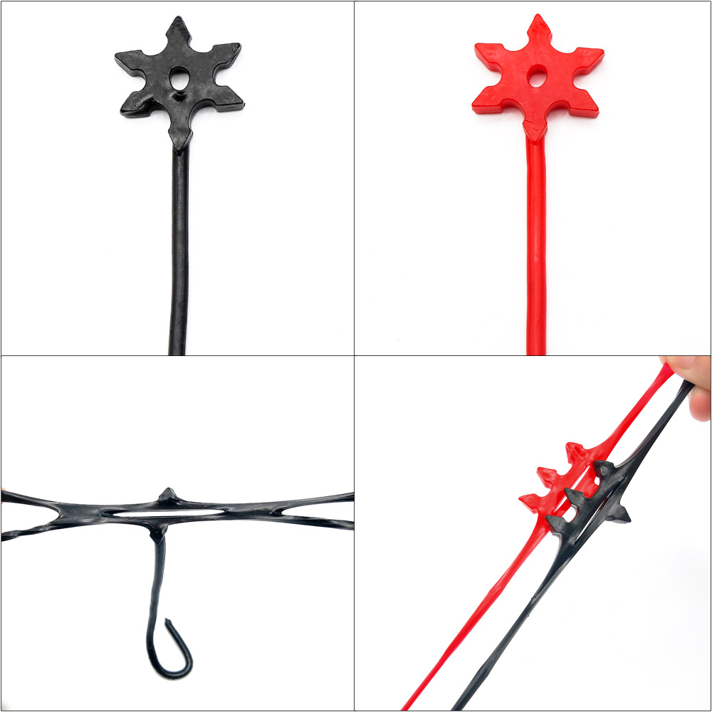 TPR caucho con cuerda copo de nieve ninja dardos transfronteriza exportación Venta caliente nueva persona entera extraña ventilación juguetes de goma suave
