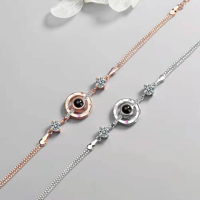 100 languages I love your projection bracelet Net red trembles with round Korean version of simple love memory