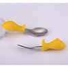 Manufacturer custom stainless steel spoon fork short handle spoon 304 stainless steel training spoon baby spoon baby training