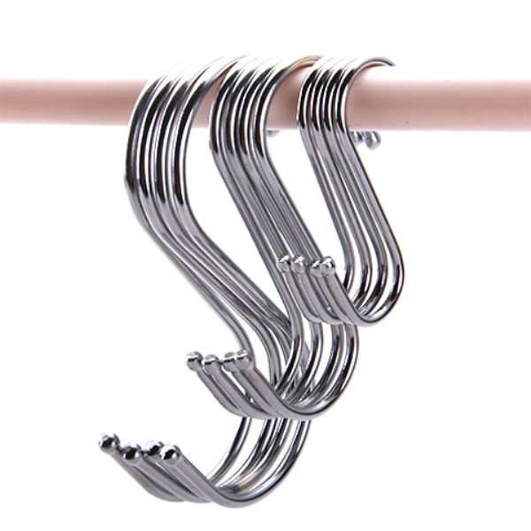 Small size S-type hook integrated molding with magnetic stainless steel hook behind the door Bathroom Kitchen rack hook stall