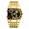 Dial, swiss watch, steel belt for leisure, golden quartz watches