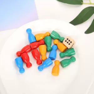 Деревянные цветные фишки-человечки для настольных игр набор