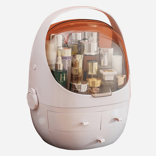 Wholesale of Multifunctional Dustproof Cosmetic Storage Box Lipstick Shelf for Makeup Box and Desktop Storage of Internet Celebrity Space Capsule 