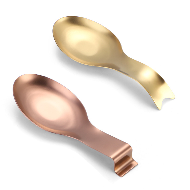 Directo de fábrica de acero inoxidable titular de cuchara estante olla caliente cuchara bandeja clip de comida hotel restaurante estante de utensilios de cocina cuchara titular