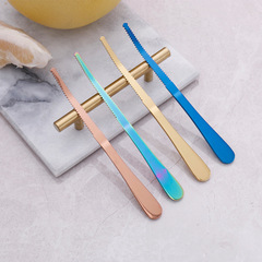 西柚刀水果開皮刀不鏽鋼廚房刀帶齒果皮刀瓜果刀廚房去皮器跨境