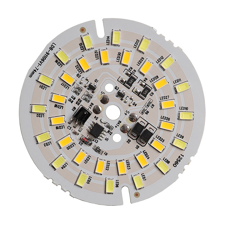 재고 LED 태양 전구 광원 보드 3.2-3.7V 2 색 74MM 라운드 라이트 보드 공장 콘센트