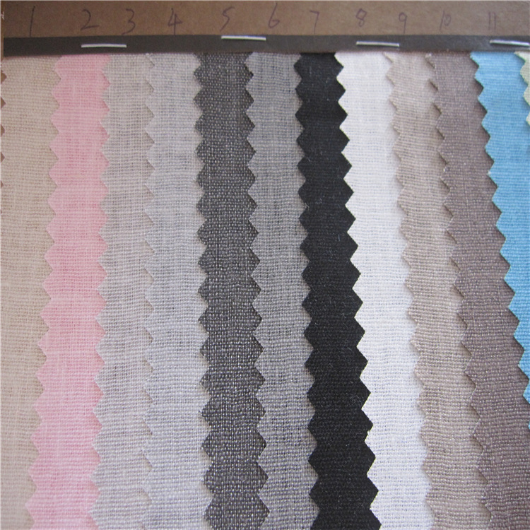 现货供应 麻棉刮色弹力面料 亚麻弹力刮色服装面料