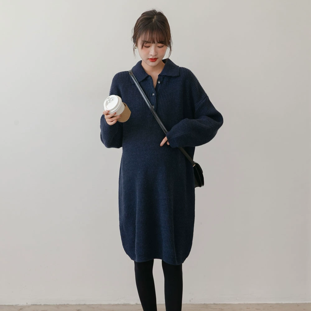 Осень и зима Новая Беременная Корейская версия модного чехла на живот не показывает платье с лацканами