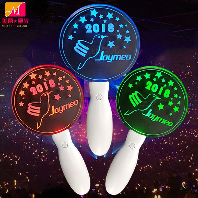 Creativo nuevo estilo led luz de mano luminosa de acrílico concierto estrella soporte de acrílico fabricante de varillas luminosas