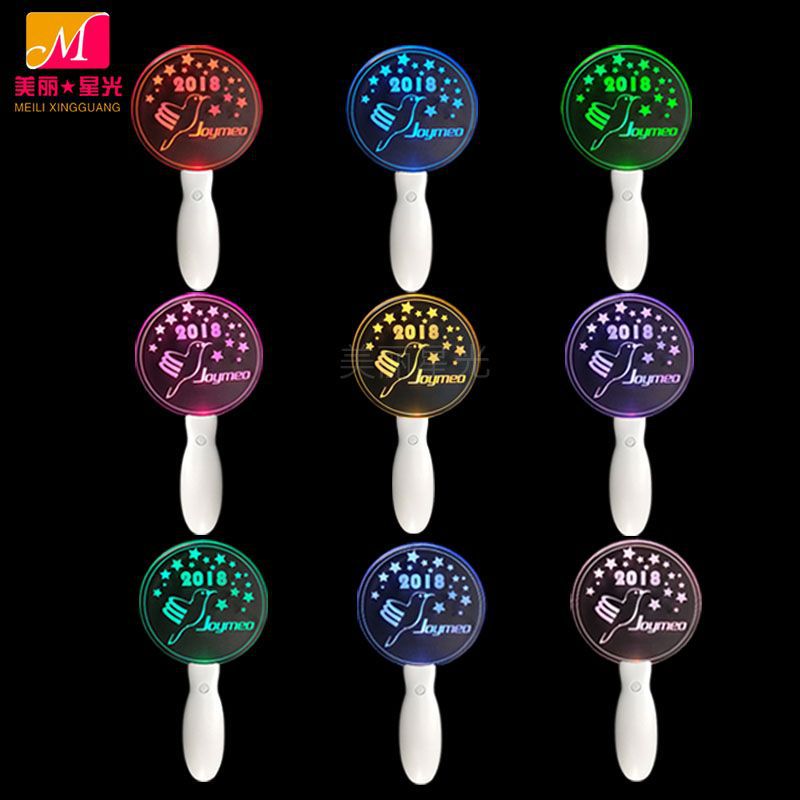 Creativo nuevo estilo led luz de mano luminosa de acrílico concierto estrella soporte de acrílico fabricante de varillas luminosas